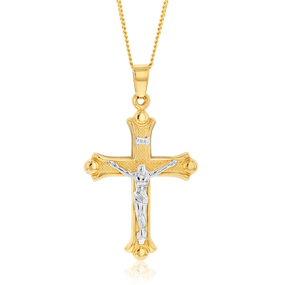 18ct gold plated pendant, cross